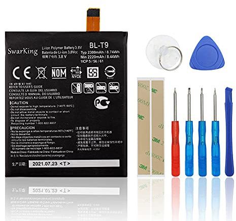 SwarKing Ersatz Akku BL-T9 Kompatibel mit LG Google Nexus 5 LG D820 D821 with Toolkit