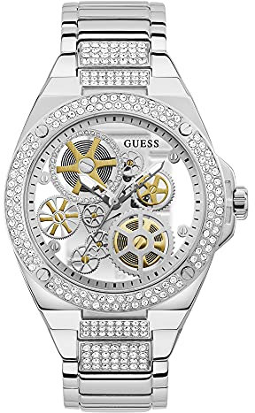 GUESS Herren Analog Quarz Uhr mit Edelstahl Armband GW0323G1