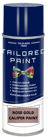 Tailored Paint Rose Gold Pink Metallic Heat Resistant Brake Cailper Paint - Car, Motorbike, Van Aerosol Spray Paint