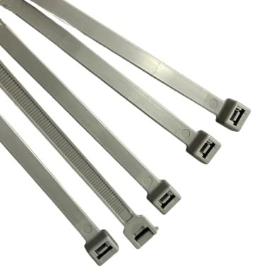 On1shelf® Lot de 10 serre-câbles de qualité supérieure, 750 mm x 9 mm, 76,2 cm, en nylon solide et long (gris)
