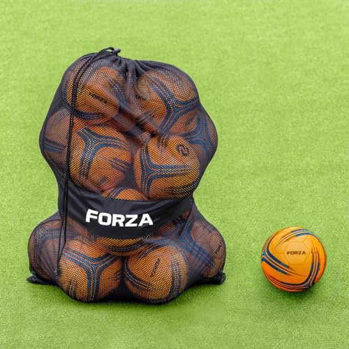 FORZA Footballs with Mesh Storage Carry Bag & Multiple Pack Sizes - Variety of Ball Types for Football Matches, Competitions & Training (Size 2 (Pack of 18), Training)