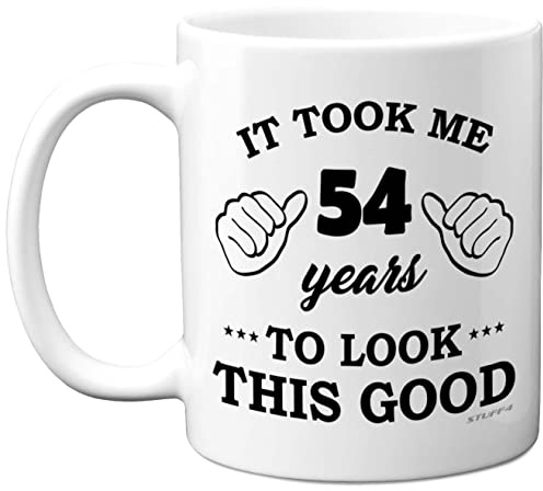Stuff4 54th Birthday Gifts for Women and Men, Birthday Mug for 54 Year Old | 11oz Ceramic Dishwasher Safe, His or Her Special Day, Made in The UK