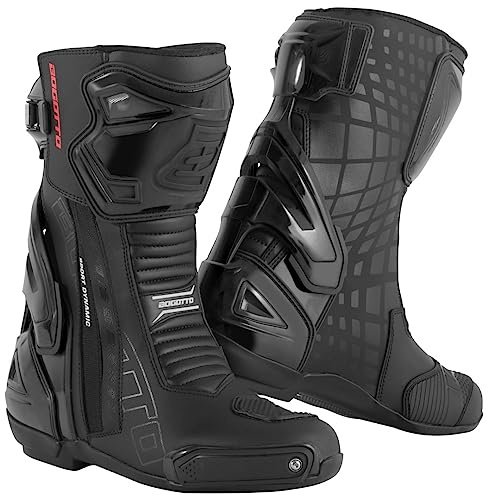 Bogotto Donington Motorrad Stiefel, schwarz, 45 | Motorradschuhe