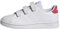 adidas Advantage Court Lifestyle Hook-and-Loop Shoes Chaussures de Tennis, Cloud White/Real Pink/Core Black, Numeric_34 EU
