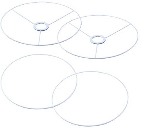 Meprotal Lampenschirm Ring DIY Trommelring Deckenleuchte Rahmen Lampenschirmhalter Runde Metallringstütze Fitter Ring Unterstützung 30 cm Durchmesser, 2 Sets