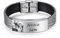 Wamantic Personalisiertes Herren Armband, Armband Männer mit Gravur Foto/Text, Edelstahl Armband Geschenk für Vatertag Jubiläum(Stil 1)