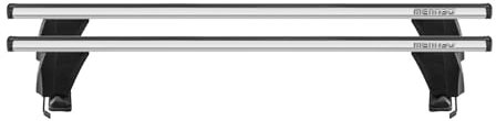 Menabo Dachträger Grundtäger kompatibel mit Audi Q5 mk2 2017-2024 Aluminium 50kg Silber 2tlg Ohne Reling für Fahrradträger, Dachboxen, Skiträger Abschließbar