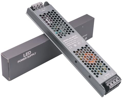 AC180V ~ 240V zu DC 24V 16A Netzteil Schaltnetzteil, Industrielle Spannungsregulierung am Ausgang Konverter, 400W Netzteiladapter Transformator für LED Streifen LED Beleuchtung