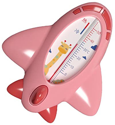 Baby Bad Thermometer, Säuglings Bad Thermometer Flugzeug Form Schöne Multifunktion Ale Säuglings-Wasser Temperatur Thermometer (Rosa)
