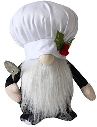 Longra Küchenchef Wichtel Frühling Frühlingswichtel Wichtel Figuren Küchenchef Gnomes Kochen Plüsch Puppe Deko Frühling Frühlingsdeko Figuren für Kinder Freundin Mama Muttertag für Home Küche