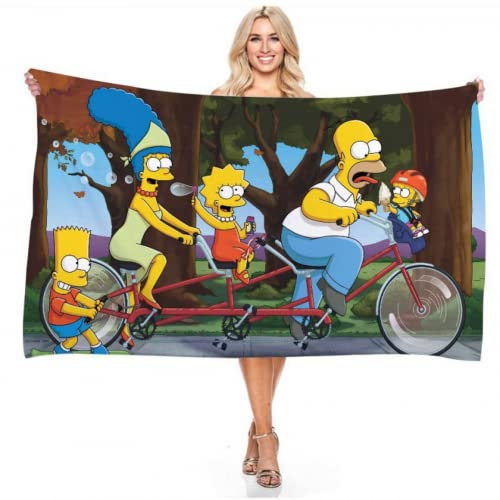 IMFLY The Mpsons Strandtuch,Mikrofaser-Strandtuch 70 X 140 cm,Strandtücher Kinder,Strand Und Pool,Geschenke Für Kinder,Strandhandtücher Towel (4,70x140CM)