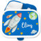 Brotdose Kinder Campus für Mepal - Weltall - Brotbox Rakete Lunchbox Raumschiff Vesperbox Weltraum Geschenk Schule I Meteorit - 750 ml - Blau - junge erstklässler geschenke nasa raketen;