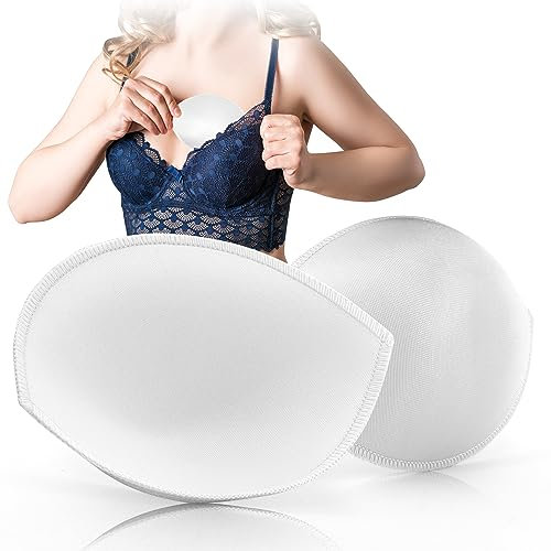USIT, Coppette Reggiseno Anatomiche Push Up Ovali, Morbide e Traspiranti, Taglia 5, Bianco