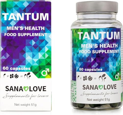 SANA LOVE® - Tantum Homme - 60 Capsules - Production de sperme + Fertilité - 100% Vegan - Sans Gluten - Sans Lactose - Sans Noix