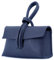 LeahWard Women's Leather Clutch Bag With Loop Handle (Navy)