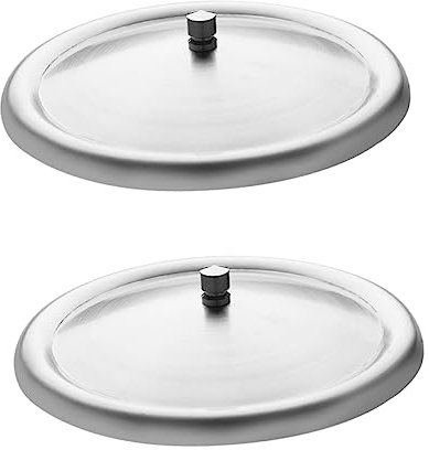Milisten Mug Lids 2 Pack Stainless Steel Cup Covers Heat Preservation Leakproof Design