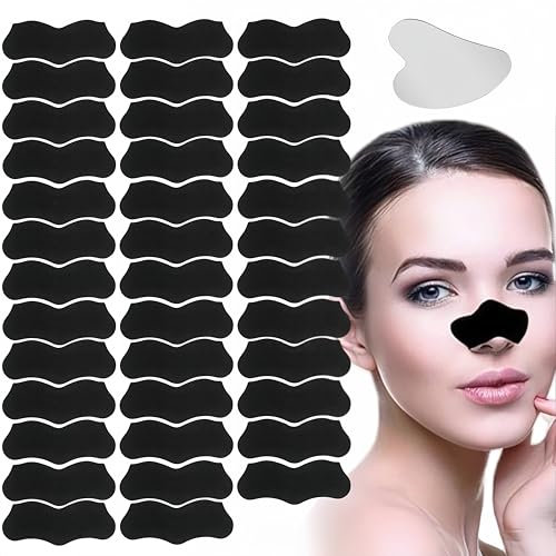 Mitesser Nasenstrips,38pcs Nasenstrips,Nosestripes Blackheads,Clear Up Strips,Anti Nosestripes Mitesser,Pore Strips,Poren Reinigung mit Aktivkohle,Entfernen Mitesser und Unreinheiten