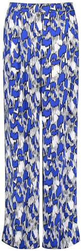Taifun Damen Weite Hose mit Allover-Print Palazzo Gemustert reguläre Länge