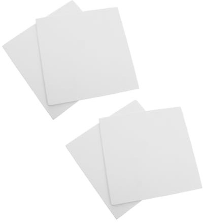 STOBOK 4 Stück Leinwände Für Die Acrylmalerei Papier Für Tintenstrahldrucker Tintenpatronen Für Drucker Transparente Tinte Tafel Hölzern Weiß