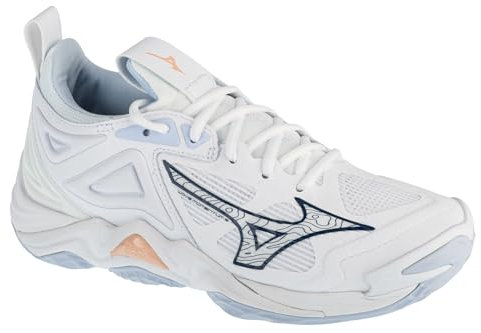 Mizuno, Scarpe da pallavolo Donna, Bianco, 40.5 EU