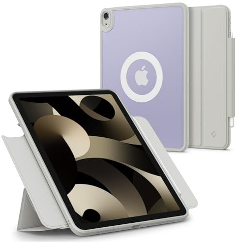 Spigen Funda AirSkin Pro OneTap Compatible con iPad Air 11 Pulgadas 7ª Generación M3 (2025) / iPad Air 6ª/5ª/4ª Generación 11/10.9 Pulgadas (2024/2022/2020) - Gris