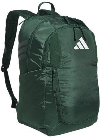 adidas Stadium 4.0 Team - Zaino sportivo da 36 l, resistente e atletico per computer portatile, colore: Verde scuro/4.0, taglia unica, per uomo e donna (36 l), resistente, Verde scuro/4.0, taglia
