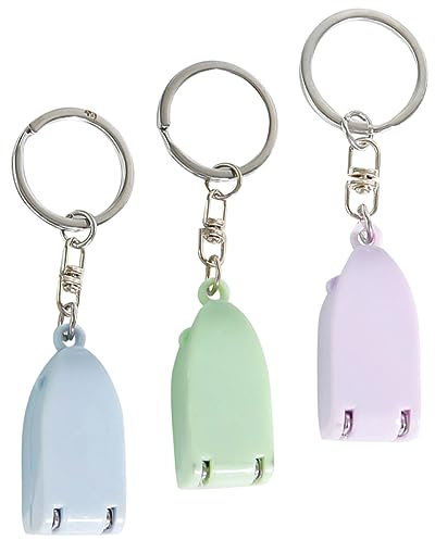 WOONEKY 3stücke Teiliges Faltbares Nagelknipser Schlüsselanhänger Kleine Niedliche Robuste Maniküre-werkzeuge Aus Edelstahl Für Fingernägel Und Pediküre Geeignet Für Damen Und Herren Tragb