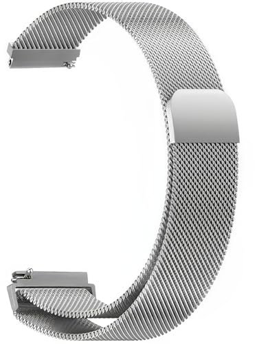Harikiri 18 mm Metall Magnetisch Armband mit Garmin Venu 3S/Venu 2S/Vivoactive 4S/Vicomove 3S/Active S/Forerunner 265S/255S/255S Music,Fossil Women's Gen 6 42mm/5E 42mm/Women's Gen 4 Sport