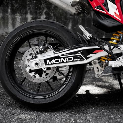 Resin Bike Adesivi Moto Compatibile con Ducati Hypermotard 698 - RVE Mono 2024. Protezione Cardano Forcellone da Urti e Graffi. Adesivi Resinati con Effetto 3D Made in Italy