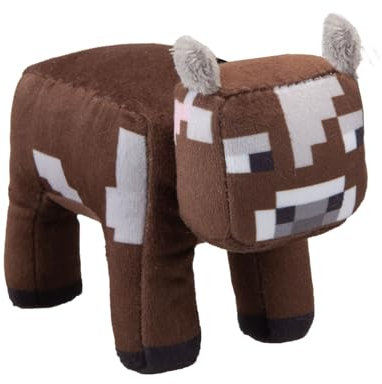 VFM - Minecraft Cow Soft Toy Clip On Video Game Character-Officially Licensed Toy Plush Stuffed Toy Plush Toy Cute Stuffed Plushie, Gifts for Birthday, Valentine's Day Christmas - 13cm Brown