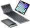 ProtoArc XK01 TP Clavier Bluetooth Pliable, AZERTY Clavier sans Fil Portable avec Pavé Tactile pour Voyage, Clavier iPad pour iOS, Microsoft Surface, Android, Windows Tablette - Gris Foncé
