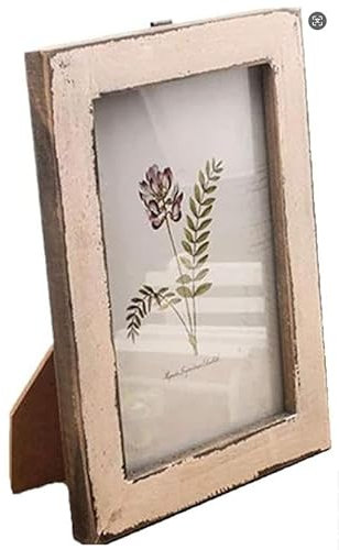 ZFKXGS Foto Bilderrahmen Holz Vintage 9 x 14 cm Fotorahmen Holzrahmen Posterrahmen Wechselrahmen zum Vertikalen Oder Horizontalen Aufhängen Aufstellen Posterrahmen Collage Wanddeko (Shabby Weiß)