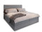 Masseno Boxspringbett PISA 140x200 cm Komplett-Set mit Matratze und Topper, Polsterbett mit Zwei Bettkästen -Hellgrau, TILIA 86