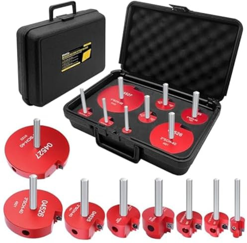 Kznifmk Kit D'Alésoir de Tuyau en PVC 8 Pièces, Économiseur de Raccord en PVC, Économiseur de Douille en PVC, Adapté à L'Outil D'Alésoir de Tuyau en PVC de Foret Standard de 1/2 Pouce