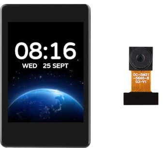 Waveshare ESP32-S3 2inch Capacitive Touch Display Development Board with OV5640 Camera,240×320 Pixels 262K Colors IPS Screen Supports WiFi & Bluetooth
