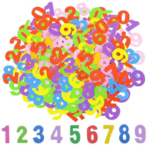 Barlone 260 Stück Moosgummi Nummer Selbstklebend 0-9, Schaumstoff Aufkleber für Kinder Bunt, Fördert Kreativität & Feinmotorik, Ideal für Scrapbooking, DIY, Schulprojekte, Lernspiele