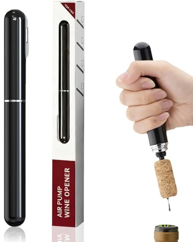 Sacacorchos Profesional de Aire a Presion, Abridor de Vino Seguro sin Romper el Corcho Sacacorchos de Aire Comprimido con Aguja de Acero Inoxidable Abrebotellas Ideal para Amantes del Vino y Regalos