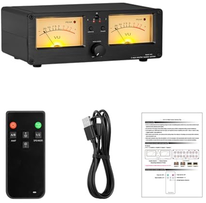 Kfwfuaee 1 Set VU3-Umschalter Mit Gehäuse Und Beleuchtung Ideal Für Studio Und Verstärker Umschaltboxen Mit Mehreren Geräten