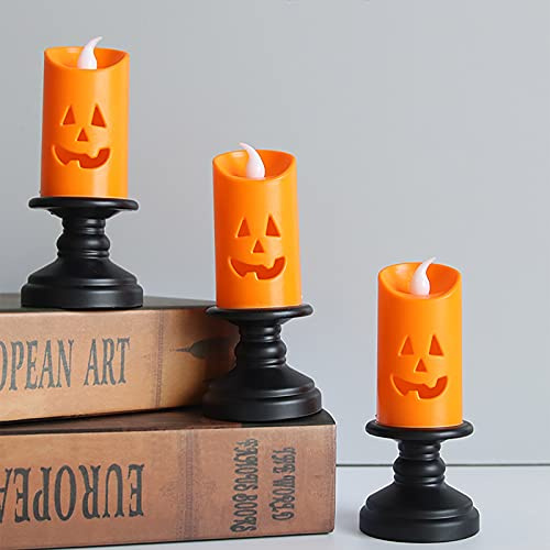 Fictory Halloween LED Candle Light, Flameless Pumpkin Tea Light with 7 Color Changing Modes, Battery Operated Decorative Lamp for Tabletop, Party, and Home Decor