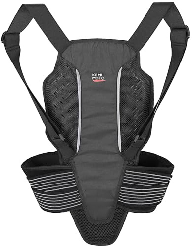 KEMIMOTO Motorrad Rückenprotektor, CE-2-zertifizierter, Umschnall-Rückenschutz, Rutschfestes und Leichtes Design, Unisex, für alle Jahreszeiten Geeignet, Verschiedene Outdoor-Aktivitäten