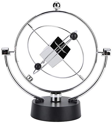 Baxnore Swing Kinetic Orbital Schreibtischdekoration, Newton-Pendel, Weltraum-Thema, Bürodekoration, Elegante, sanfte Bewegung, Galaxie-Basis, Kunststoff und Metall, 22,6 x 14,5 x