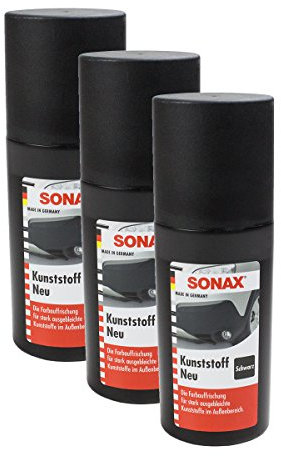 3x SONAX 04091000 Kunststoff Neu Schwarz Kunststoffpflege 100ml
