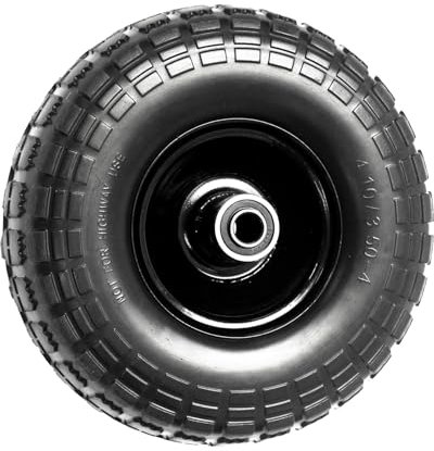 Produit Pro 10 Roue noire anti-crevaison 4.10/3.50-4 pour arbre d'essieu 16mm