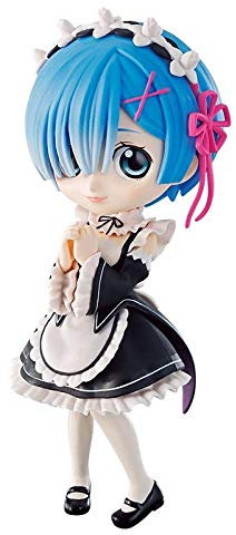 Banpresto. Qposket Re:Zero Figure REM Action Figure Q Posket REM Re:Zero REM RAM Emilia Subaru SUBITO Disponibile!