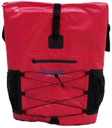 SUPwave Premium Thermo-Dry Bag, Rucksack 30 Liter, Rolltop, Outdoor Rucksack, Wasserdicht Sport-Vibrations (Rot)