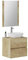 Baikal Mueble de Baño Onyx. Mueble MONTADO, Mueble 2 cajones. Mueble Baño con Lavabo. Mueble Suspendido. Armario de Pared. Lavabo Cerámico. Incluye Espejo. 60cm Nature.