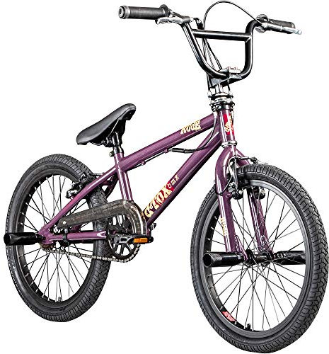 deTOX Rude 20 Zoll BMX Fahrrad Bike Freestyle Street Park Rad Anfänger ab 140 cm 4 x Stahl Pegs 360° Rotor (Limited lila)