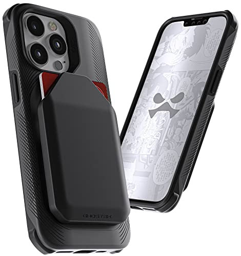 Ghostek EXEC iPhone 13 mini Wallet Case with Removable Card Holder for MagSafe Charger and Supports Magnetic Car Vent Mounts Protective Covers Designed for 2021 Apple iPhone 13 mini (5.4 inch) (Black)