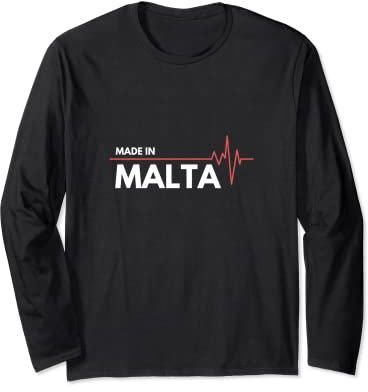 Malta Made In Luogo di nascita Orgoglio Nazionale Maglia a Manica