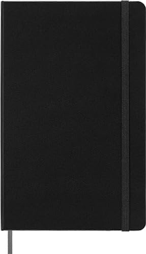Moleskine Smart Notebook, Smart Writing System, Digitaler Notizblock mit Hardcover, Linierten Seiten und Elastischem Verschluss, Größe Large 13 x 21 cm, Farbe Schwarz